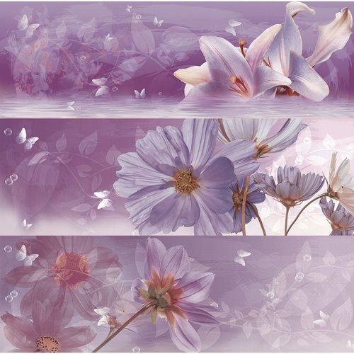 Decor Fiore Malva 20*60 см /3 плочки в комплект/