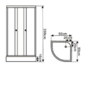 Душ кабина с парогенератор и хидромасаж Bacca P5003 - 90x70 см (1)
