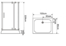 Квадратна душ кабина с хидромасаж Bacca P4002 - 100x95см (1)