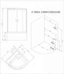 Луксозна хидромасажна душ кабина Bacca P - B066 B066 (1)