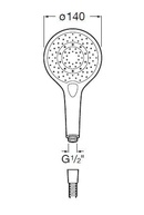 Душ слушалка Roca Plenum Round с 3 функции (1)