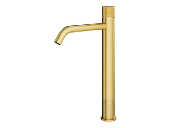 Стилен смесител за мивка Logica Shine Brushed Gold